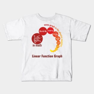 Linear function graph full - red Kids T-Shirt